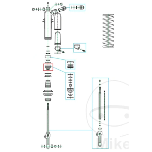 Dichtkopf Kayaba 36/12. 5 mm passend für: Kawasaki KX, KFX, Yam