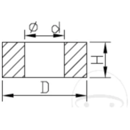 Hülse für Kolbenstange KYB Federbein Edelstahl 18 mm
