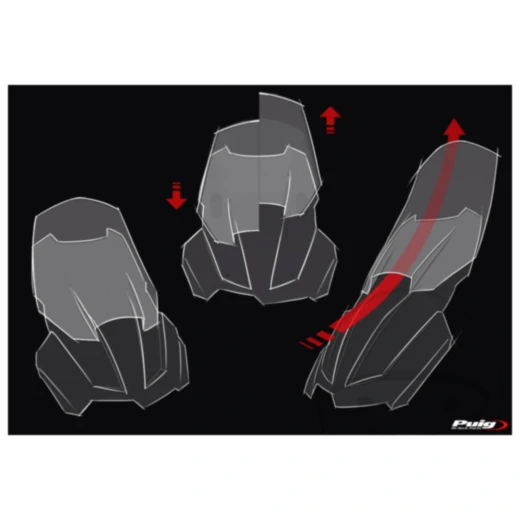 Touringscheibe New Generation Puig für Nakedbike dunkel passend