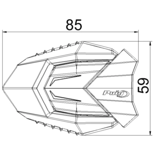 Anbausatz + Pad Puig Modell R19 passend für: Kawasaki Z_0