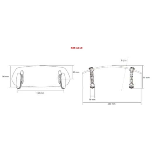 Aufsatz Scheibe mittel Puig transparent passend für: Honda XL_0
