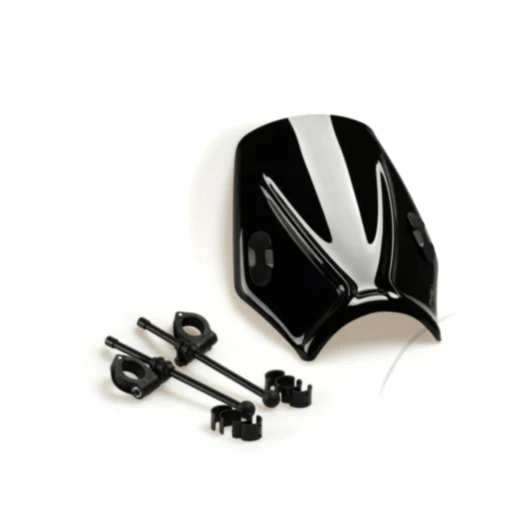 Scheibe MITO Puig schwarz passend für: Honda CB, CBF, VT, Kawasaki VN, Vulcan, W