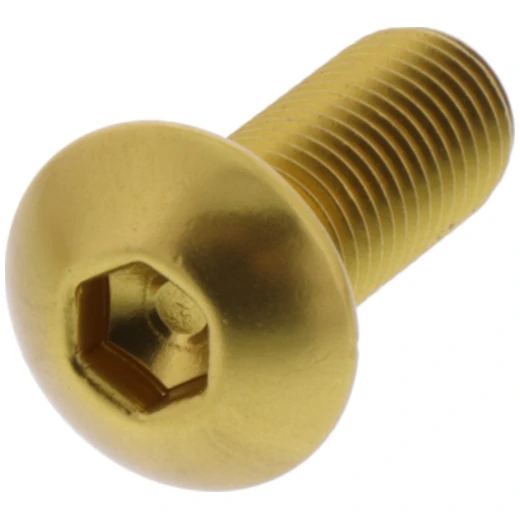 Linsenschraube JMP Bolt M10 x 1.25 mm 25 mm Alu gold