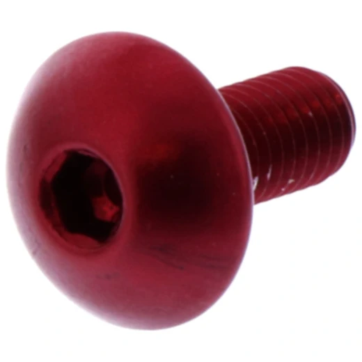 Linsenschraube Aluminium rot M5X0.8 mm 12 mm