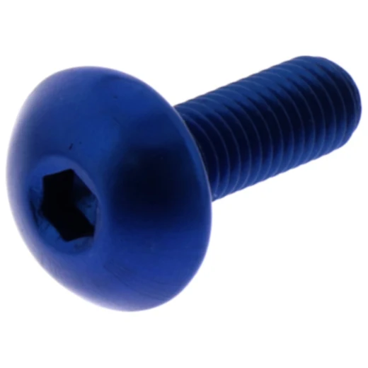 Linsenschraube M5X0.8 mm 16 mm Alu blau für Motorräder