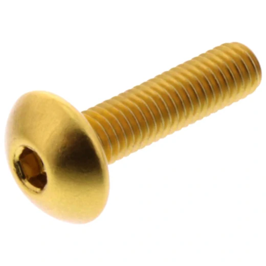 Linsenschraube für Motorräder JMP Bolt M5X0.8 mm 20 mm Aluminium Gold