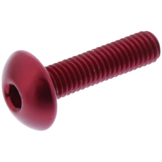 Linsenschraube JMP Bolt M5X0.8 mm 20 mm Alu rot