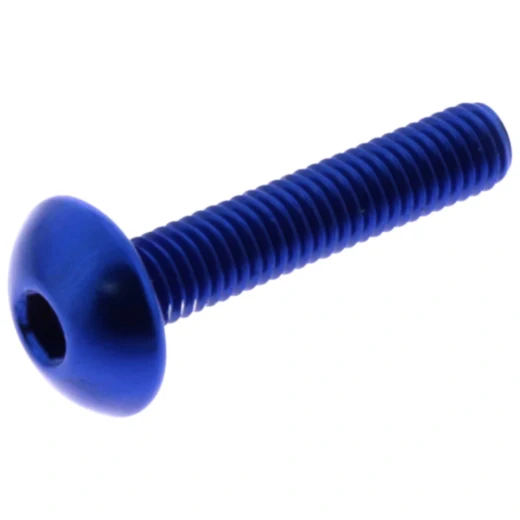Linsenschraube JMP M5X0.8 mm 25 mm Aluminium blau