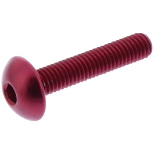 Linsenschraube JMP Bolt M5X0.8 mm 25 mm Alu rot