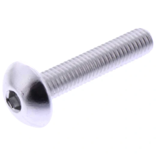 Linsenschraube M5X0.8mm 25mm aus Aluminium in Silber