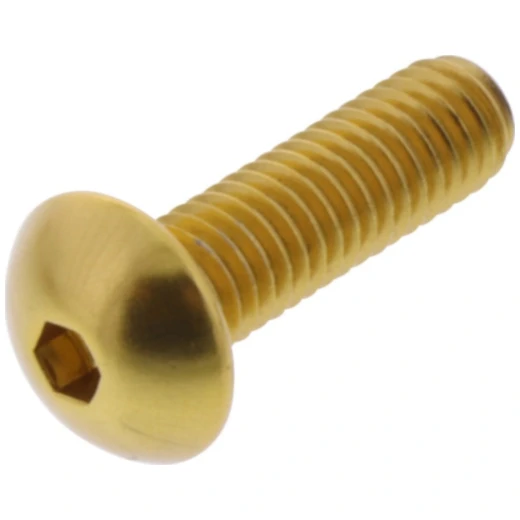 Linsenschraube JMP Bolt M6X1.00 mm 20 mm Alu gold