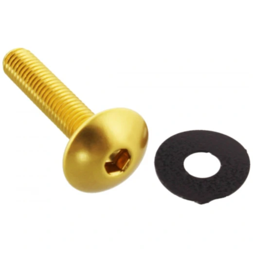 Linsenschraube JMP Bolt M6X1.00 mm 30 mm Alu gold