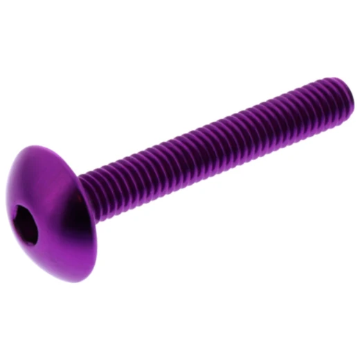 Linsenschraube M6X1.00 mm 40 mm Alu violett für Motorräder