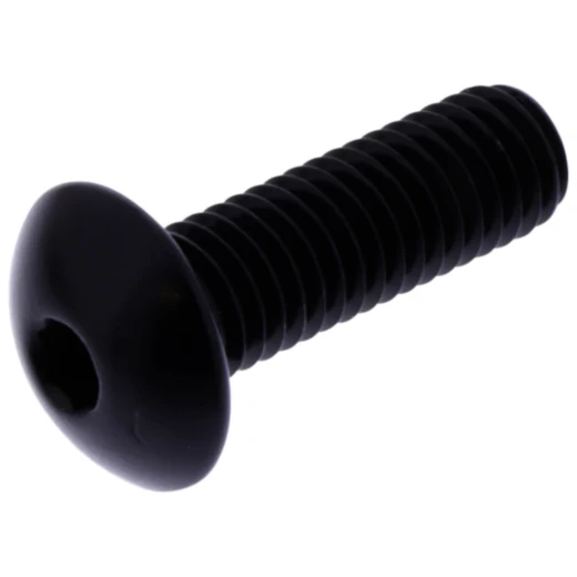 Linsenschraube M8X1.25mm 25mm Aluminium schwarz