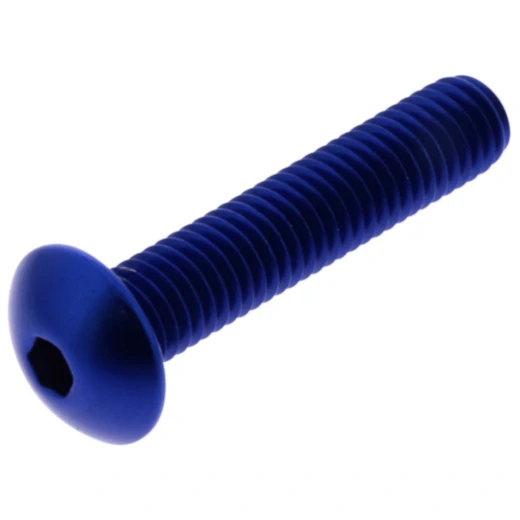 Linsenschraube JMP Bolt M8X1.25 mm 40 mm Aluminium blau