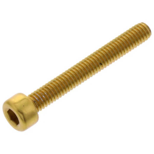 Zylinderschraube JMP für Motorräder M4x0.7 mm 30 mm Aluminium gold