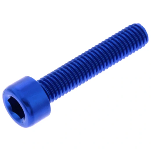Zylinderschraube JMP Bolt M5X0.8 mm 25 mm Alu blau