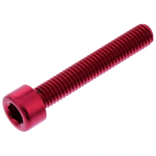 Zylinderschraube JMP M5X0.8mm 30mm Aluminium rot