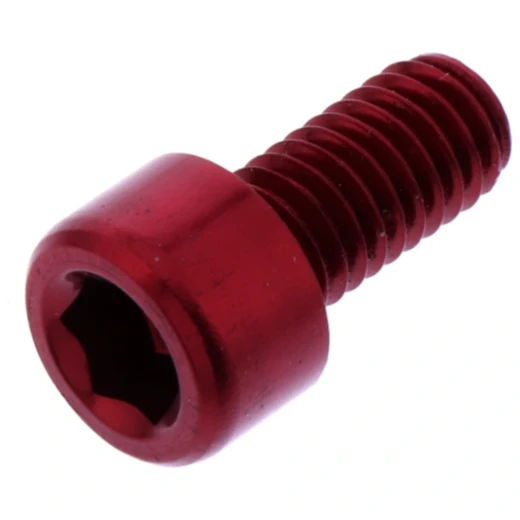 Zylinderschraube JMP Bolt M6X1.00 mm 12 mm Aluminium rot