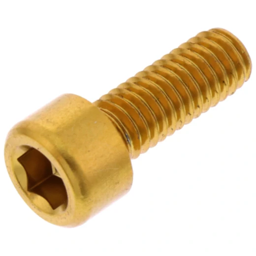 Zylinderschraube JMP Bolt M6X1.00 mm 16 mm Alu gold