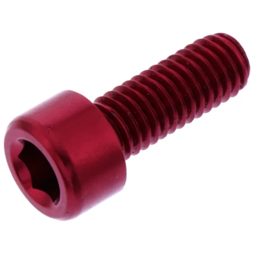 Zylinderschraube JMP Bolt M6X1.00 mm 16 mm Alu rot