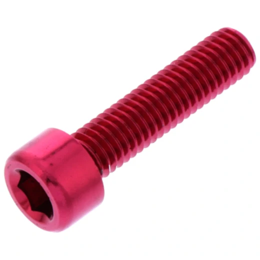 Zylinderschraube JMP M6X1.00 25 mm Aluminium rot