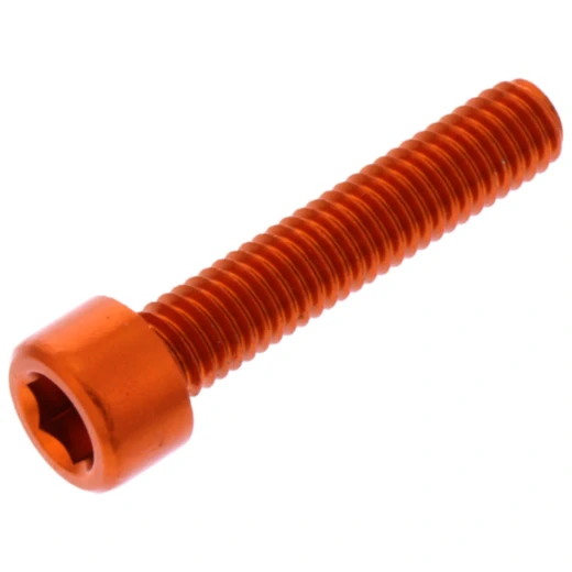 Zylinderschraube JMP Bolt M6X1.00 mm 30 mm Alu orange