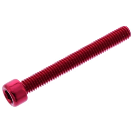 Zylinderschraube JMP Bolt M6X1.00 mm 50 mm Alu rot für Motorräder
