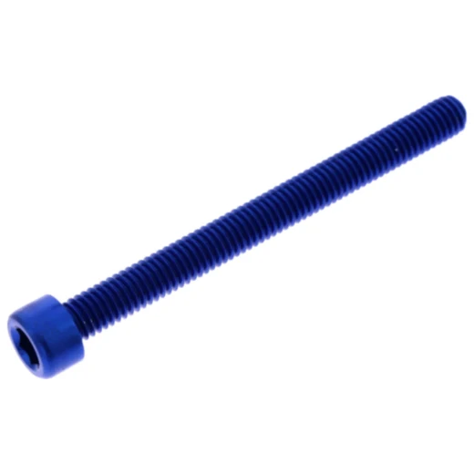 Zylinderschraube JMP Bolt M6X1.00mm 65mm Aluminium blau