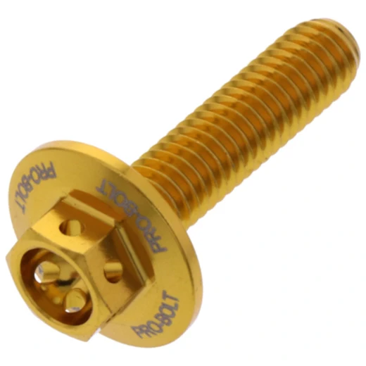 Sechskantschraube JMP Bolt M6X1 mm 25 mm Alu Racing gold