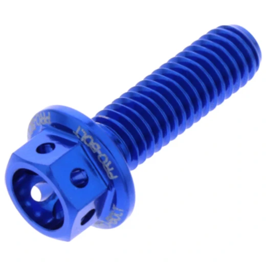 Sechskantschraube JMP Bolt M6X1 mm 20 mm Alu Racing blau