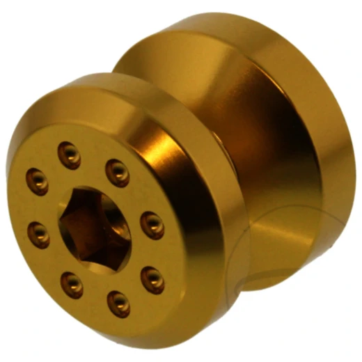 Aufnahmehülse Einzeln JMP Bolt M8 Alu gold passend für: Kawasaki Z, ZX - 6R, ZX - 10R