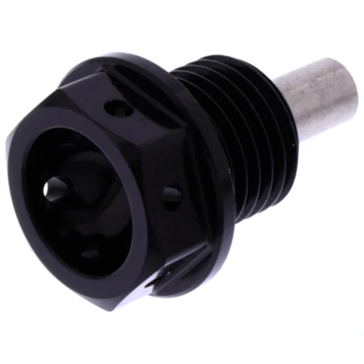 Ölablassschraube magnetisch JMP Bolt M14X1. 5 mm 12 mm Alu Racing schwarz passend für: Triumph Tiger, Bonneville, Street Triple