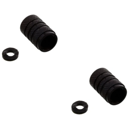 Ventilkappe Satz Inhalt 2 Alu schwarz passend für: Honda CB, CBR, CRF, Kawasaki Z, KX, VN