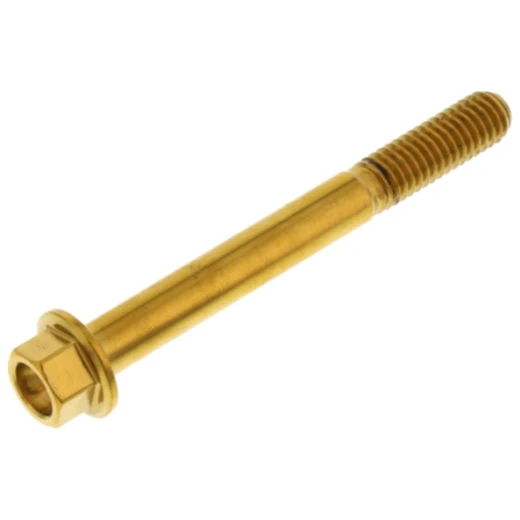 Sechskantschraube M6X1 55 mm Edelstahl V4A gold für Motorräder