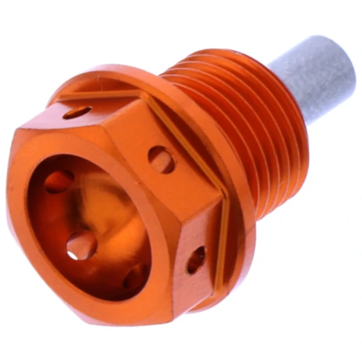 Ölablassschraube magnetisch JMP Bolt M14X1. 25 mm 12 mm Alu Racing orange passend für: Suzuki AN, UH, DR