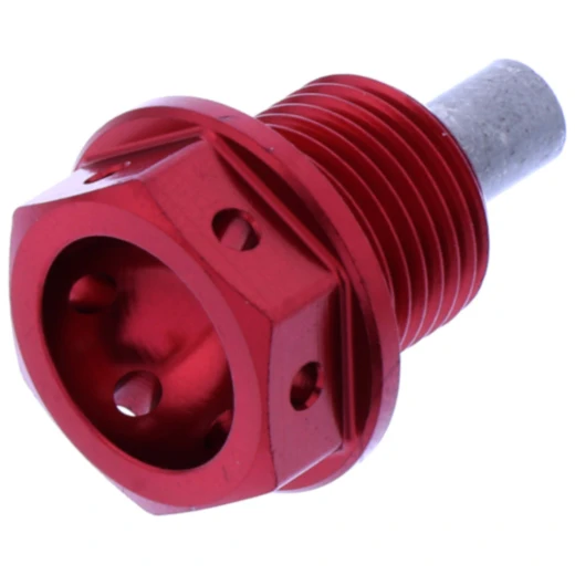 Ölablassschraube magnetisch JMP Bolt M14X1. 25 mm 12 mm Alu Racing rot passend für: Suzuki AN, UH, DR