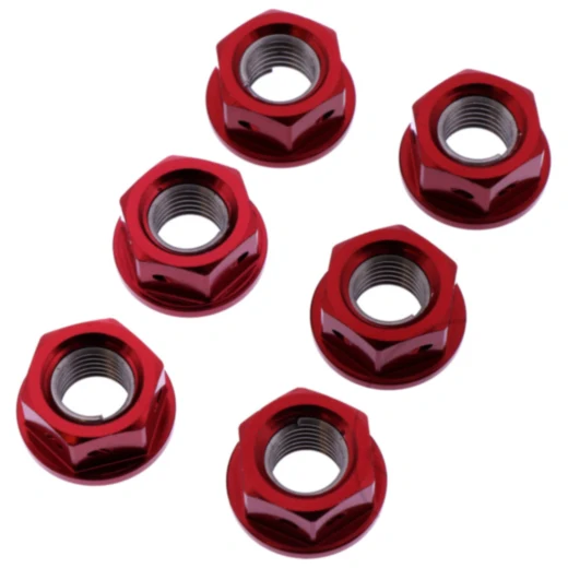 Mutter Kettenrad Satz JMP Bolt M10 x 1. 25 mm Alu Racing rot passend für: Kawasaki Z, ZX - 6R, ER - 6F