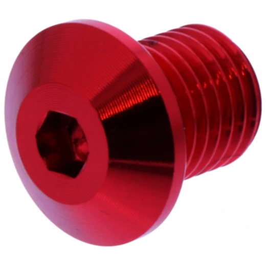 Abdeckschraube für M10 Linksgewinde 11 mm Rot