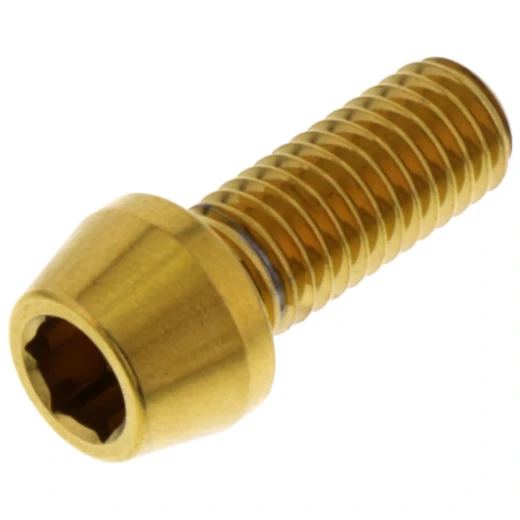 Schraube konisch M8X1.25 mm 20 mm Edelstahl V4A gold