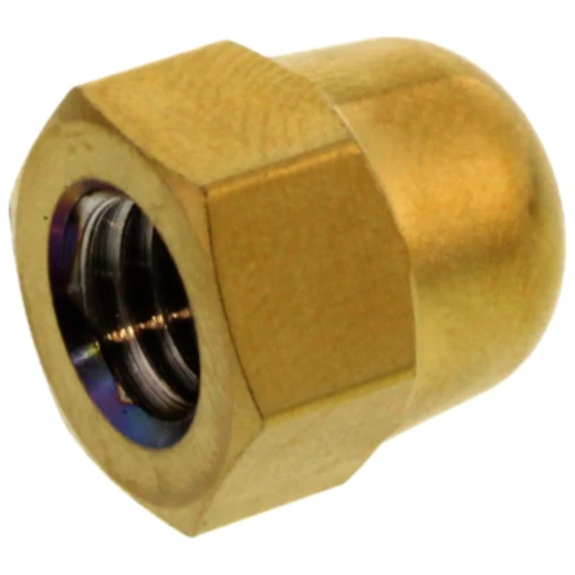 Hutmutter M8X1.25 mm Edelstahl V4A gold für Motorräder
