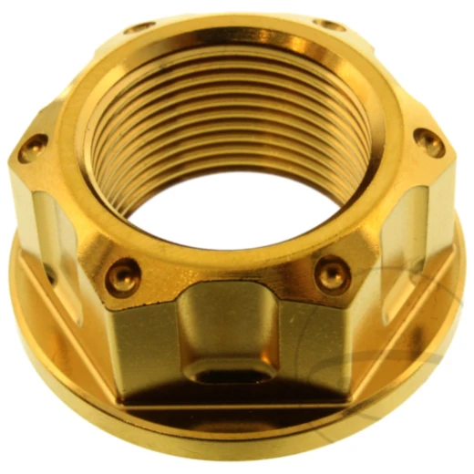 Mutter Achse M24X1. 5 mm Edelstahl V4A gold passend für: BMW S, HP4