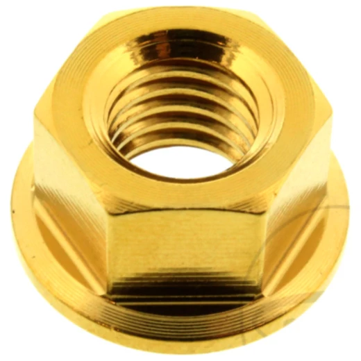 Mutter Kettenrad JMP Bolt M8X1. 25 mm Edelstahl V4A gold passend für: Honda CRF, CR, XR