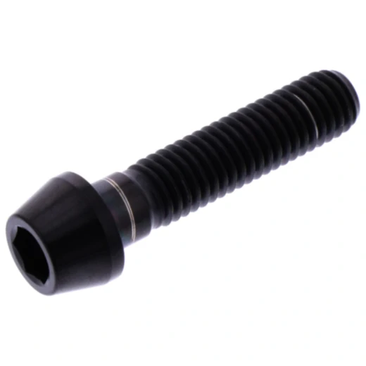 CONE HEAD BOLT M8X1.25MM 35MM BLACK TITANIUM