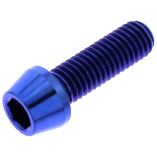 Kegelkopf Schraube M8X1.25 mm 25 mm Titan blau