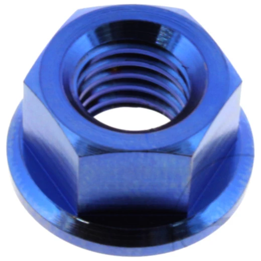 Mutter Kettenrad JMP Bolt M8X1. 25 mm Titan blau passend für: Honda CRF, CR, XR