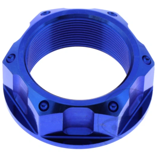 Mutter Lenkkopf JMP Bolt M28X1MM Titan blau passend für: Kawasaki ZX - 10R, ZX - 6R, Z H2