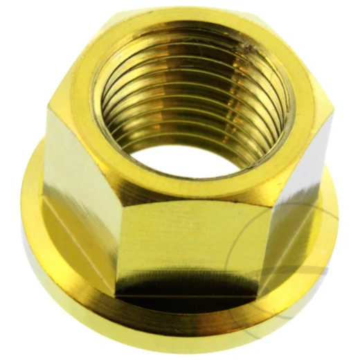 Mutter Kettenrad JMP Bolt M12 X 1. 25 mm Titan gold passend für: Honda CB, CBR, CBF