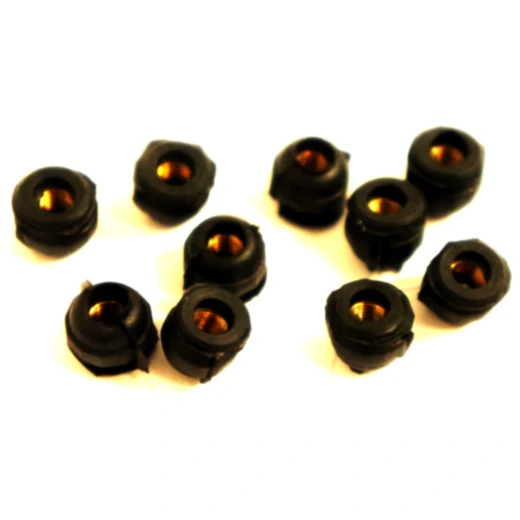 Gummimutter Satz M4 mit Messinghülse