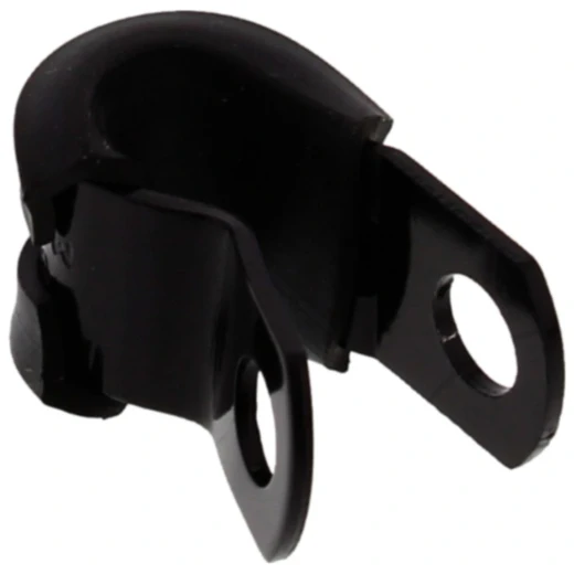 Halter Bremsschlauch 6 mm Alu schwarz passend für: Honda CBR, CB, VT, Kawasaki Z, ZZR, ZX - 6R